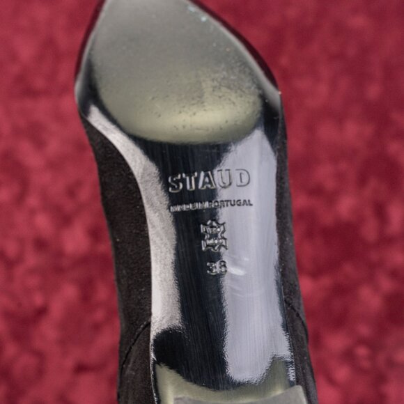 Staud Women Wally Tall Black Suede Leather Dressy Knee Boots size 6 EUR36 - Picture 9 of 10